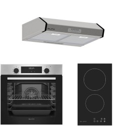 Σετ SILIFO SF6855BOI & SF6801HDV2 & SF6683 Φούρνος 76lt, Εστία Domino & Απορροφητήρας 93499 (4 Έτη Εγγύηση)