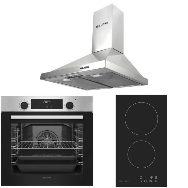 Σετ SILIFO SF6855BOI & SF6801HDV2 & SF6619 Φούρνος 76lt, Εστία Domino & Απορροφητήρας 93500 (4 Έτη Εγγύηση) Σετ SILIFO SF6855BOI & SF6801HDV2 & SF6619 Φούρνος 76lt, Εστία Domino & Απορροφητήρας 93500 (4 Έτη Εγγύηση)
