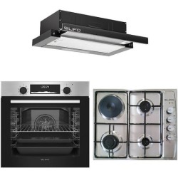 Σετ SILIFO SF6855BOI & SF6100 & SF6665 Φούρνος 76lt, Μικτή Εστία & Απορροφητήρας 93505 (4 Έτη Εγγύηση)
