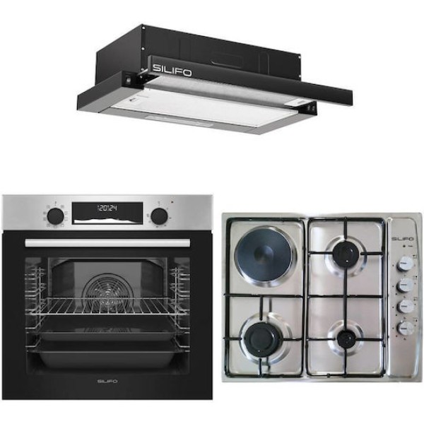 Σετ SILIFO SF6855BOI & SF6100 & SF6665 Φούρνος 76lt, Μικτή Εστία & Απορροφητήρας 93505 (4 Έτη Εγγύηση) Σετ SILIFO SF6855BOI & SF6100 & SF6665 Φούρνος 76lt, Μικτή Εστία & Απορροφητήρας 93505 (4 Έτη Εγγύηση)