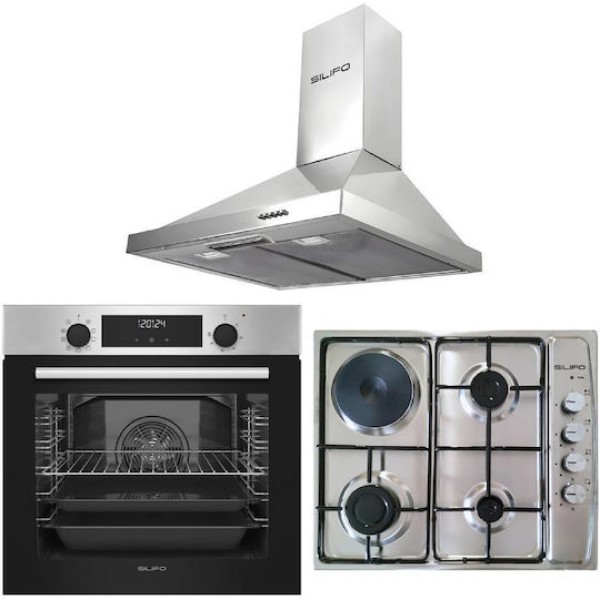 Σετ SILIFO SF6855BOI & SF6100 & SF6619 Φούρνος 76lt, Μικτή Εστία & Απορροφητήρας 93507 (4 Έτη Εγγύηση) Σετ SILIFO SF6855BOI & SF6100 & SF6619 Φούρνος 76lt, Μικτή Εστία & Απορροφητήρας 93507 (4 Έτη Εγγύηση)