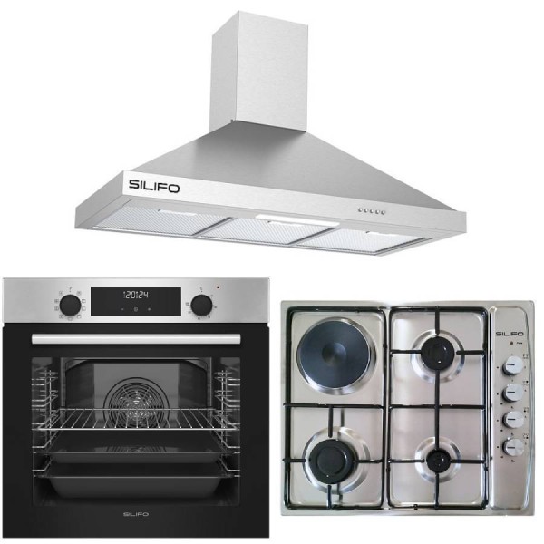 Σετ SILIFO SF6855BOI & SF6100 & SF6618 Φούρνος 76lt, Μικτή Εστία & Απορροφητήρας 93613 (4 Έτη Εγγύηση) Σετ SILIFO SF6855BOI & SF6100 & SF6618 Φούρνος 76lt, Μικτή Εστία & Απορροφητήρας 93613 (4 Έτη Εγγύηση)