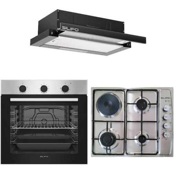 Σετ SILIFO SF6850BOI & SF6100 & SF6665 Φούρνος 83lt, Μικτή Εστία & Απορροφητήρας 93615 (4 Έτη Εγγύηση) Σετ SILIFO SF6850BOI & SF6100 & SF6665 Φούρνος 83lt, Μικτή Εστία & Απορροφητήρας 93615 (4 Έτη Εγγύηση)