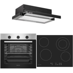 Σετ SILIFO SF6850BOI & SF6822HV5 & SF6665 Φούρνος 83lt, Κεραμική Εστία & Απορροφητήρας 93618 (4 Έτη Εγγύηση)
