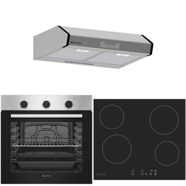 Σετ SILIFO SF6850BOI & SF6821HV4 & SF6683 Φούρνος 83lt, Κεραμική Εστία & Απορροφητήρας 93623 (4 Έτη Εγγύηση) Σετ SILIFO SF6850BOI & SF6821HV4 & SF6683 Φούρνος 83lt, Κεραμική Εστία & Απορροφητήρας 93623 (4 Έτη Εγγύηση)