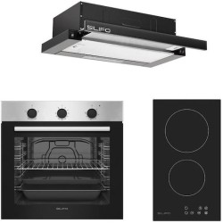 Σετ SILIFO SF6850BOI & SF6801HDV2 & SF6665 Φούρνος 83lt, Εστία Domino & Απορροφητήρας 93648 (4 Έτη Εγγύηση)