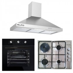 Silifo SF6090 Φούρνος + SF6100 Εστία Μικτή + SF6618 Απορροφητήρας Τζάκι