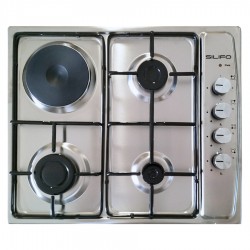 Silifo SF6100 Μικτή Εστία Inox (3 Αερίου + 1 Ηλεκτρική)