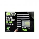 GDSUPER Στεγανός ηλιακός προβολέας LED ψυχρό φως 100W/6500K IP67 GD-100H