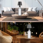 AddLiving 3230 Μαύρο μεταλλικό φωτιστικό μπουκαλιού LED επιτραπέζιο και επαναφορτιζόμενο 9cm με IP44 και ρύθμιση φωτεινότητας 2800Κ-4500Κ-6000Κ