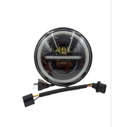 LED Προβολέας 7'' Η4 με angel eyes 