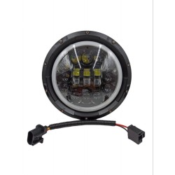 LED Προβολέας 7'' Η4 με angel eyes 
