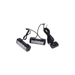 LED Strobe φώτα μπλε 12V 