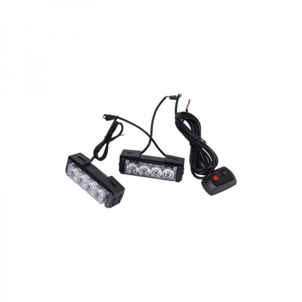 LED Strobe φώτα μπλε/κόκκινο 12V