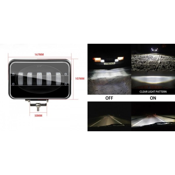 LED Προβολέας εργασίας 50W/5D με βύσμα Η4 