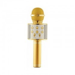 Ασύρματο Μικρόφωνο Καραόκε Bluetooth Με Ηχείο WS-858 Χρυσό