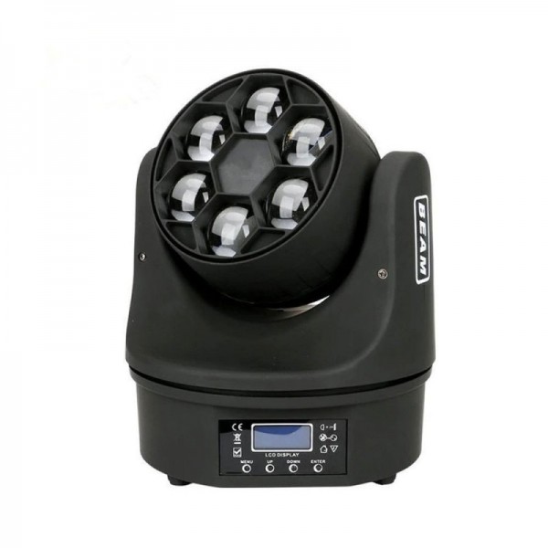Mini beam φωτορυθμικό 6 κεφαλών 72W Mini beam φωτορυθμικό 6 κεφαλών 72W