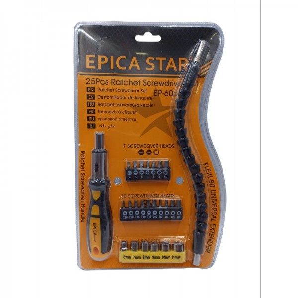 Πολυλειτουργικό κατσαβίδι σετ 25τμχ EPICA STAR EP-60654