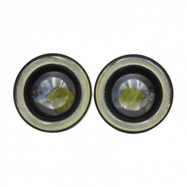 LED Φώτα ομίχλης αυτοκινήτου με angel eyes