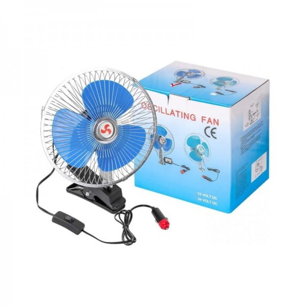 Ανεμιστήρας Αυτοκινήτου 10″ με Κλιπ – 12V Περιστρεφόμενος