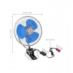 Ανεμιστήρας Αυτοκινήτου 10″ με Κλιπ – 12V Περιστρεφόμενος