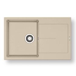 Pyramis Ithaka 79x50 1B 1D Γρανιτένιος Νεροχύτης Αντιστρεφόμενος Pyragranite Ivory
