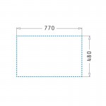 Pyramis Ithaka 79x50 1B 1D Γρανιτένιος Νεροχύτης Αντιστρεφόμενος Pyragranite Iron Grey
