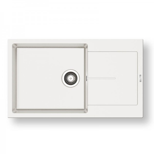 Pyramis Ithaka Plus 86x50 1B 1D Γρανιτένιος Νεροχύτης Αντιστρεφόμενος Pyragranite Snow