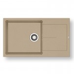 Pyramis Ithaka Plus 86x50 1B 1D Γρανιτένιος Νεροχύτης Αντιστρεφόμενος Pyragranite Dark Beige