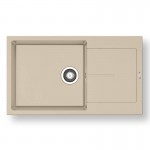 Pyramis Ithaka Plus 86x50 1B 1D Γρανιτένιος Νεροχύτης Αντιστρεφόμενος Pyragranite Ivory