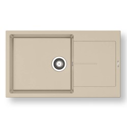 Pyramis Ithaka Plus 86x50 1B 1D Γρανιτένιος Νεροχύτης Αντιστρεφόμενος Pyragranite Ivory