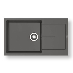 Pyramis Ithaka Plus 86x50 1B 1D Γρανιτένιος Νεροχύτης Αντιστρεφόμενος Pyragranite Iron Grey