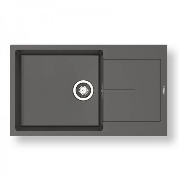 Pyramis Ithaka Plus 86x50 1B 1D Γρανιτένιος Νεροχύτης Αντιστρεφόμενος Pyragranite Iron Grey