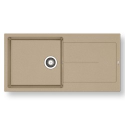 Pyramis Ithaka Plus 100x50 1B 1D Γρανιτένιος Νεροχύτης Αντιστρεφόμενος Pyragranite Dark Beige