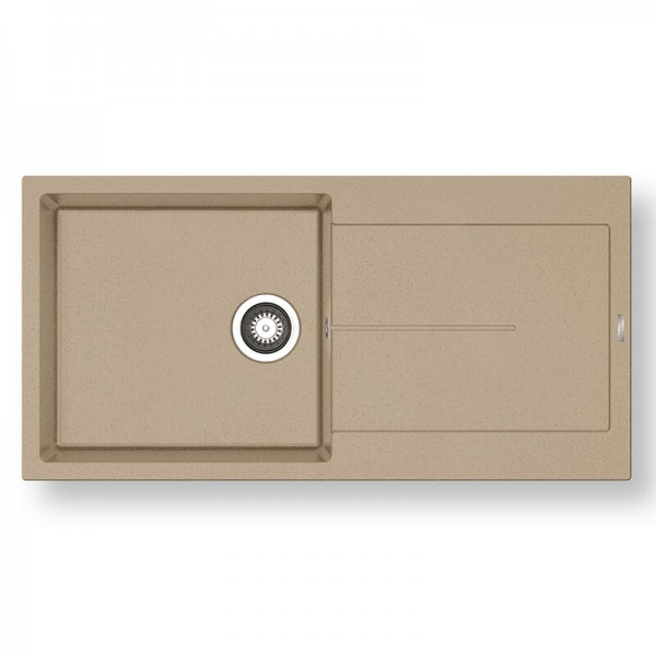 Pyramis Ithaka Plus 100x50 1B 1D Γρανιτένιος Νεροχύτης Αντιστρεφόμενος Pyragranite Dark Beige