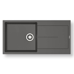 Pyramis Ithaka Plus 100x50 1B 1D Γρανιτένιος Νεροχύτης Αντιστρεφόμενος Pyragranite Iron Grey