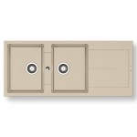Pyramis Ithaka 116x50 2B 1D Γρανιτένιος Νεροχύτης Αντιστρεφόμενος Pyragranite Ivory