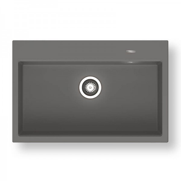 Pyramis Ithaka 78x51 1B Γρανιτένιος Νεροχύτης Pyragranite Iron Grey