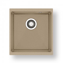 Pyramis Ithaka 40x40 1B Γρανιτένιος Νεροχύτης Pyragranite Dark Beige