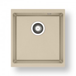 Pyramis Ithaka 40x40 1B Γρανιτένιος Νεροχύτης Pyragranite Ivory