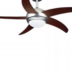 Primo PRCF-80424 110cm Ανεμιστήρας Οροφής Ασημί/Wenge Φτερά με Τηλεχειριστήριο