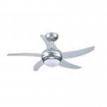 Primo PRCF-80282 110cm Ανεμιστήρας Οροφής Ασημί/Διάφανα Φτερά με Τηλεχειριστήριο