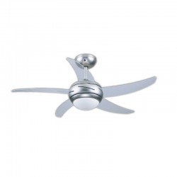 Primo PRCF-80282 110cm Ανεμιστήρας Οροφής Ασημί/Διάφανα Φτερά με Τηλεχειριστήριο