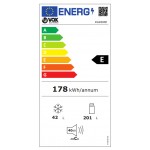 Vox KG2800E Ψυγείο Δίπορτο 160x55 cm Λευκό
