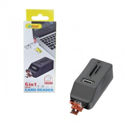 Andowl Αναγνώστης καρτών 6 σε 1 Q-HU17 Card Reader USB 3.0