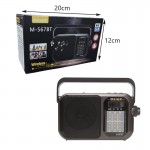 Meier Ρετρό Φορητό Ραδιόφωνο Bluetooth με Φακό και USB/TF M-567BT