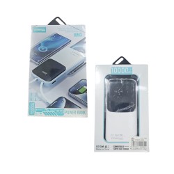 Treqa Powerbank 10.000mAh TR-971 – Γρήγορη Φόρτιση με Ενσωματωμένα Καλώδια Λευκό 