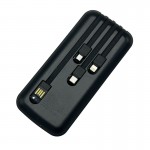 Treqa Powerbank 10.000mAh TR-971 – Γρήγορη Φόρτιση με Ενσωματωμένα Καλώδια Λευκό