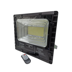 Προβολέας σετ με πάνελ solar 200W 6500K IP67 JD-8200L