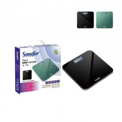 SONIFER Ψηφιακή ζυγαριά σώματος μαύρη έως 180kg